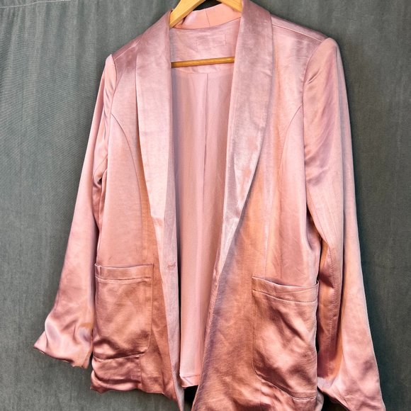Pink Satin Blazer - Picture 1 of 1